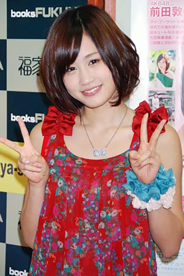 前田敦子さんのボブパーマヘア